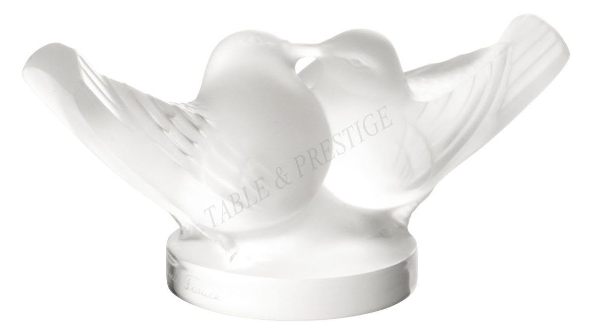 2 Colombes figure Clear crystal - Lalique